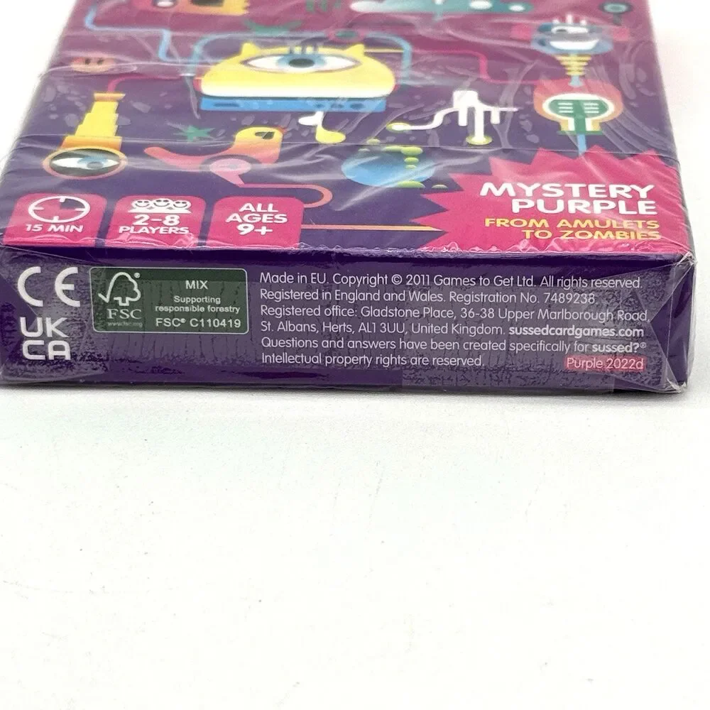 SUSSED? MYSTERY PURPLE - FAMILY SCENARIO CARD GAME - PARTY GAME - GAMES TO GET